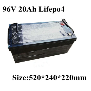 Lifepo4 96v 20AH Saulės energijos ličio baterija 30S aukštos įtampos nėra švino lipo li-ion skirtas Elektrinis dviratis paspirtukas 3000w ebike +5A