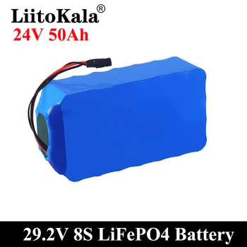 LiitoKala 24V 50Ah Lifepo4 Baterija 1000W 8S 24 Voltų 50AH LVP Batterie Elektrinis Dviratis, Žvejyba, Valtis Jachta 50A BMS