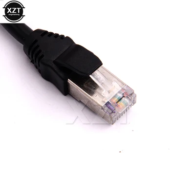 Male-to-moterų tinklo kabelis su ausys J45 moterų-to-male pratęsimo kabelis, 8P8C kompiuterinių ryšio tinklo kabelis MOTERŲ 50cm