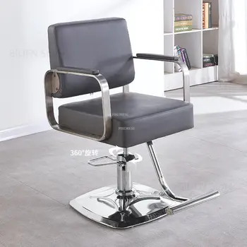 Modernios Šviesos Prabanga Barber Kėdės, Salonas Paprastas Makiažas Barber Kėdės, Liftas Pasukimo Atlošas Silla De Makarov Prekybos Baldai