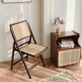 Modernus Minimalistinis Valgomojo Kėdės Gyvenimo Kambario Baldai Rotango Nešiojamų Sulankstomoji Kėdė Kavos Parduotuvė Dizaineris Retro Laisvalaikio Kėdė