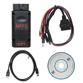 MPPS V21 Ekiu Chip Tuning Skaitytuvas TRICORE + sistema su alternatyvių os įkrova Kabelis MPPS V21 Flasher Auto Diagnostikos Įrankis Edc17