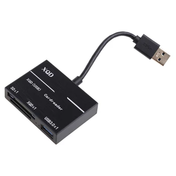 Multi-port USB3.0 Centru su MS/SD/M2/Tf Kortelių Skaitytuvas 2 in 1 Docking Station SSD su 3 USB 3.0 Prievadai 5Gbps Greitas HDD
