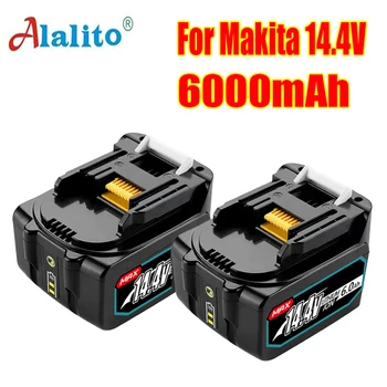 Naudojami Makita 14,4 V 6.0 Ah Ličio Jonų Baterija BL1430B 1460B 1415194066-BDF440RFEBTD 130FWLXT 20B1415194558-0194559-Baterijos