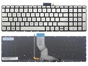 Nauja Originali Nešiojamojo kompiuterio klaviatūra HP Envy M7-N M7-N011DX M7-N014DX M7-N101DX M7-N109DX Sidabro Su Apšvietimu MUS