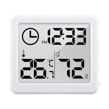 NAUJAS Skaitmeninis Sieninis Laikrodis Patalpų Smart Elektroninis Skaitmeninis Termometras, Drėgmės LCD Drėgmėmačiu sieninis laikrodis