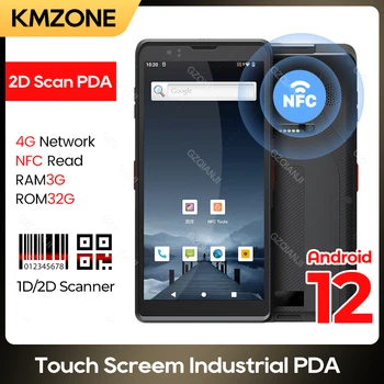 Naujausias Android 12 PDA Delninukas Terminalo Prietaiso Duomenų Rinkimo 1D/2D QR Skaitytuvas Reader 6.0 colių Jutiklinis Ekranas RAMROM 3GB+32GB