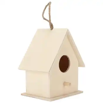 Naujoviškas Mediniai Birdhouse Gamtos Saugus, Patvarus Mažas 
