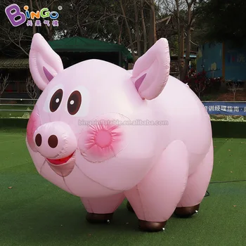 Nemokamas pristatymas 3.4x1.9x2 metrų pripučiami kiaulių lauko apdaila / gražių animacinių filmų kiaulių balioną už ekranas žaislai