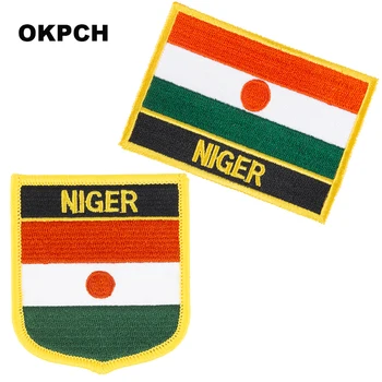 Nigeris Vėliava išsiuvinėti pleistrai vėliavos pleistrai nacionalinės vėliavos lopai Lopai Drabužius PASIDARYK pats Apdailos PT0142-2