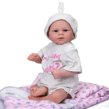 NPK 19inch Baigė Lėlės Jau Dažytos Premie Reborn Baby Doll Tikroviška Elijas Aukštos Kokybės Genesis Vertus Dažytos Lėlės