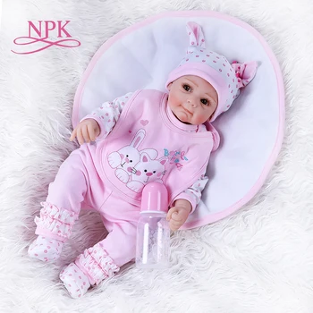NPK52CM naujagimių saldus veido tikroviška bebe lėlės reborn baby soft touch džiugu kūdikis, ranka įsišaknijusi plaukų aukštos kokybės kolekcionuojamos lėlės