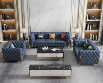 Odos sofos, galvos odos italijos minimalistinio kambarį trijų žmonių 123 derinys paprastas šviesos prabanga sofa
