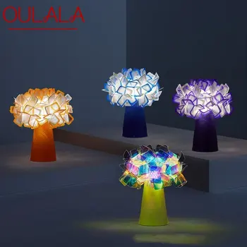OULALA Paprasta stalinė Lempa Modernus Gėlių Šiaurės LED Dekoratyvinis Stalas Šviesos Namuose Kambarys Bedsid