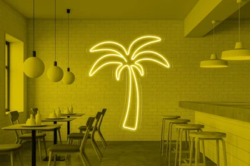 Palmių Neoninis Ženklas USB Powered už Kambario Dekoro, LED Neon Light pasirašyti Pritemdomi Naktį Šviesos Restoranas Sienos Menas Namų Puošybai