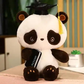 Panda Lėlės Žaislas Jaukus Touch Panda Pliušinis Žaislas Bakalauro Skrybėlę Iškamša Lėlės Pagalvę Namo Kambaryje Apdailos Baigimo Dovana