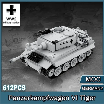 Panzerkampfwagen VI Tiger Technicial Tankai Kūrybos Plytų WW2 Karinio Modelio Blokai Suaugusiems Vaikams Konstruktorius Dovanos