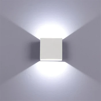 Patalpų 6W LED Sieniniai Šviestuvai AC85-265V Aliuminio Papuošti Sienos Sconce miegamasis LED Sienos Šviesiai šiltai Balta /Natūrali Balta / Šaltai Balta