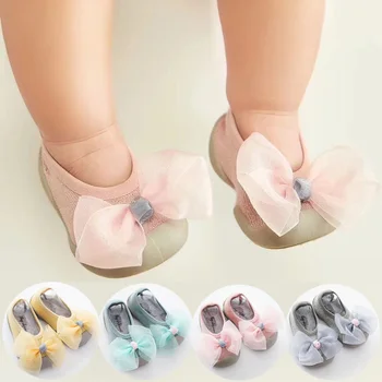 pirmas batai kūdikių vaikštynės baby girl batus, šlepetes, minkštas guminis padas blizgučiai kūdikių bateliai naujagimiui bateliai lankas kojinių, batų mados