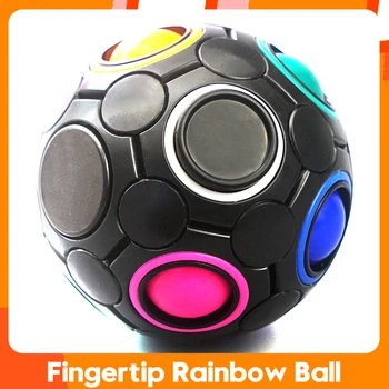 [ Piršto Vaivorykštė Kamuolys ] Magic Ball Rotable Guolių Smegenų Piršto Futbolo Vaikų Puzzle Žaislas
