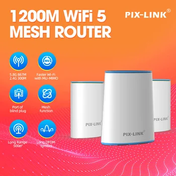 PIXLINK WMS05+06 1200M Akių Wireless Router Dual Band 2.4 G 5.8 G Platinimo WiFi Ilgo Nuotolio Wifi Extender 