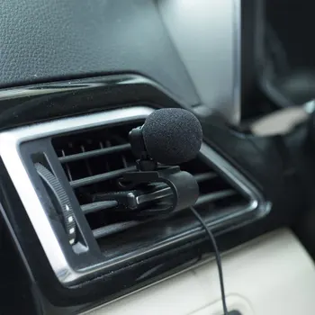 Profesinės 3.5 mm Mini Automobilių Garso Mikrofonas Stereo Mic Laidinio Išorės Clip-on Mikrofonas PC Auto Automobilių DVD Radijas