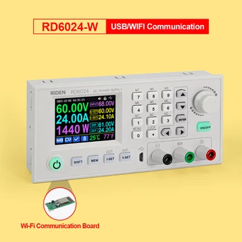 RD6024-W/RD6024 Reguliuojamas Žingsnis Žemyn Skaitmeninis Pastovios Įtampos Srovės Maitinimo Supplys 2.4 Colių Spalvotas Ekranas KOMPIUTERIO PROGRAMĄ Kontrolės