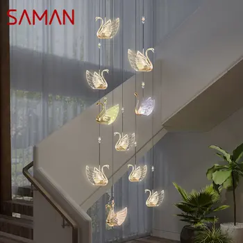 SAMAN Nordic Swan Šviestuvo Lempos Šviestuvai Šiuolaikinės Kūrybos LED Sieniniai šviestuvai Namų Gyvenimo Valgomojo Kambario Dekoro