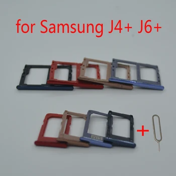 Samsung Galaxy J6 Plius J6+ J610 J610F J610FN J610G Originalus Telefonas Būsto SIM Tray Adapteris Micro SD Kortelės lizdas Turėtojas