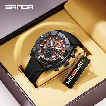 SANDA 5309 Top Brand vyriški Laikrodžiai 30M atsparus Vandeniui Prabangos Kvarcinis Laikrodis Vyrų Laikrodis Relogio Masculino