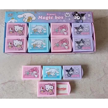 Sanrio Kuromi Cinnamoroll Mymelody Hellokitty Mielas Gumos Magic Box Trintukas Kūrybinės sėkmės! Gumos Vaikų Raštinės reikmenys