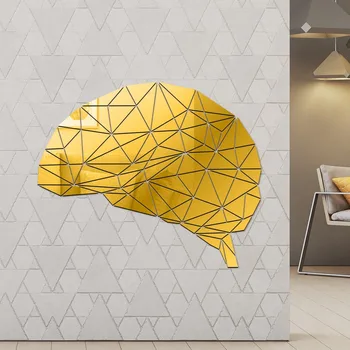 Smegenų Galvoje Akrilo Veidrodis, Sienų Lipdukai Neurologijos Sienos Meno Smegenų Anatomija 3D Lipdukas Medicinos Įstaiga Dekoro Psichologas Dovanų idėjos