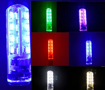 spalvų LED G4 žalia 220V raudona 3014-32smd led raudona g4 220v žalia g4 mėlyna 220v spalvinga rgb silikono g4 led 220v mėlynos lemputės