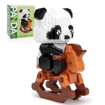 SS Mini Gyvūnų Panda Statyba akmenys, Panda Namų Apdailos Plytos, Berniukai, Kids Blokuoti Dovanos Vaikams