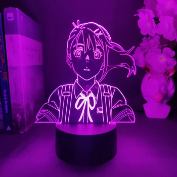 Suzume Anime Naktį Šviesos diodų (LED) Miegamojo deco 7 Spalva Keičiasi Stalo Surinkimo Lempos Estetinės Dovana Draugams Namų dekoro acc