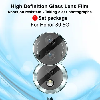 Tai Rinkinys Huawei Honor 80 5G Fotoaparato Objektyvą Kino IMAK HD Aišku, Dilimui Atsparus Stiklas, Priekiniai BackCamera Objektyvo Aprėpties Filmas