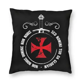 Tamplieriai Kryžiuočių Emblema Kardas Simboliu Pagalvėlė Padengti Grindų Pagalvės užvalkalą už Sofos Užsakymą Užvalkalas Namų Puošybai