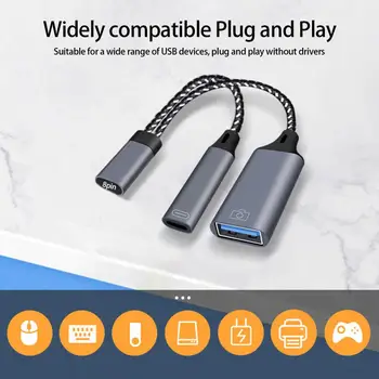 Telefonas Konverteris Adapteris su Maitinimo Sąsaja Plug And Play Didelio greičio Perdavimo Anti-trukdžių 2 in 1 USB 3.0 OTG Charg