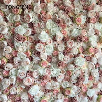 TONGFENG 24pcs/daug Dirbtinio šilko rožė, bijūnas 3D gėlių sienos vestuvių foną dekoruoti gėlių runner vestuvių dekoravimas