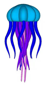 Trimatis medūzos Lauko žaislai, minkšti aitvaras Vienos linijos aitvaras vaivorykštė didelis aitvaras lauko įdomus pripučiami aitvaras windsock naujas
