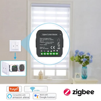 Tuya ZigBee Funkcija APP Laiko Valdymas Balsu Dalytis Mobilephone Prietaisas Namų Užuolaidų Pakeitimas Modulis