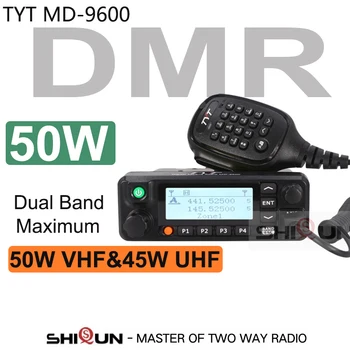 TYT MD-9600 Dual Band 136-174MHz 400-480Mhz Skaitmeninės Mobiliojo Radijo 50/45/25W Aukštos Kokybės DMR Radijas +Programavimo Kabelį Automobilių Sunkvežimis