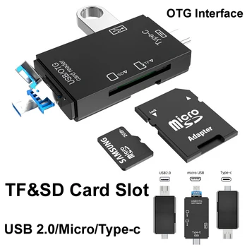 USB 3.0/Tipas-C/Micro Kortelių Skaitytuvas 