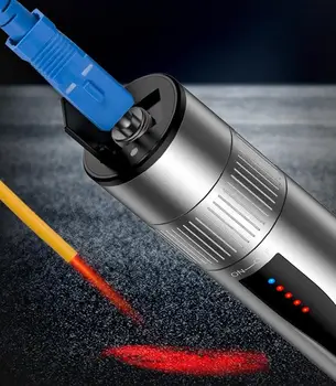 USB Įkraunama Ličio Baterija, 30 km Šaltinio, Optinio Pluošto Testeris Vaizdo Gedimų Nustatymo Šviesos Rašiklis