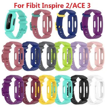Už Fitbit Ace 3 Vaikai Smartwatch Silikono Dirželis Pakeitimo Mados Riešo Dirželis Fitbit Inspire2 Apyrankė Minkšta Watchband