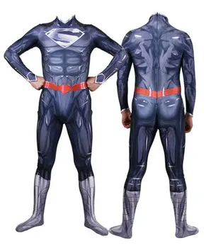 Vaikai ir Suaugusieji Clark Kent Cosplay Kostiumai Juodas Naujas Kostiumas 52 Bodysuit superhero Helovinas Zentai Kostiumas Helovinas Jumpsuit