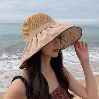 Vasaros Žvejys Skrybėlę Plisuotos Minkštas Anti-UV Sodo Lady Vasaros Skrybėlę Moterų Vasaros Skrybėlę galvos Apdangalai