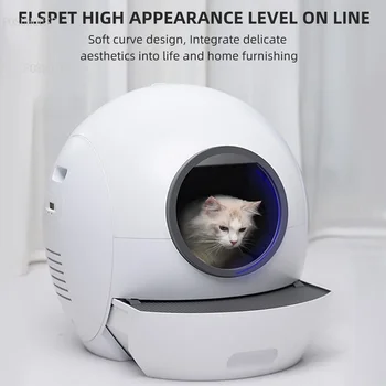 Visiškai Automatinė Kačių Kraikas Langelyje Visiškai Pridėti Dezodorantas Anti-splash Dideli Elektros Išmatos Kastuvas Kačiukas Smart Katė Bedpans Prekes