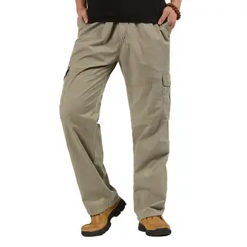 Vyrai Atsitiktinis Kelnės Cargo Kelnės Multi Kišenės Kietosios Spalvos Kelnės Vyrams Sport Kelnės Karinės Jogger Kelnes Vyrų pantalones hombre