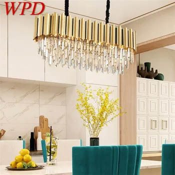 WPD Pakabukas Šviesos Postmodernaus Gold Crystal LED Lempos Prabanga Liustra Namų Valgomasis Gyvenamasis Kambarys